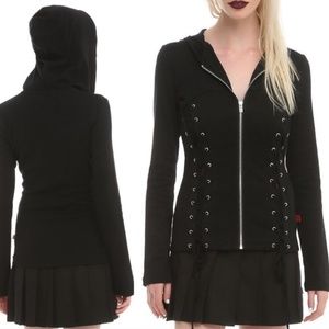 Gothic rock punk hoodie
